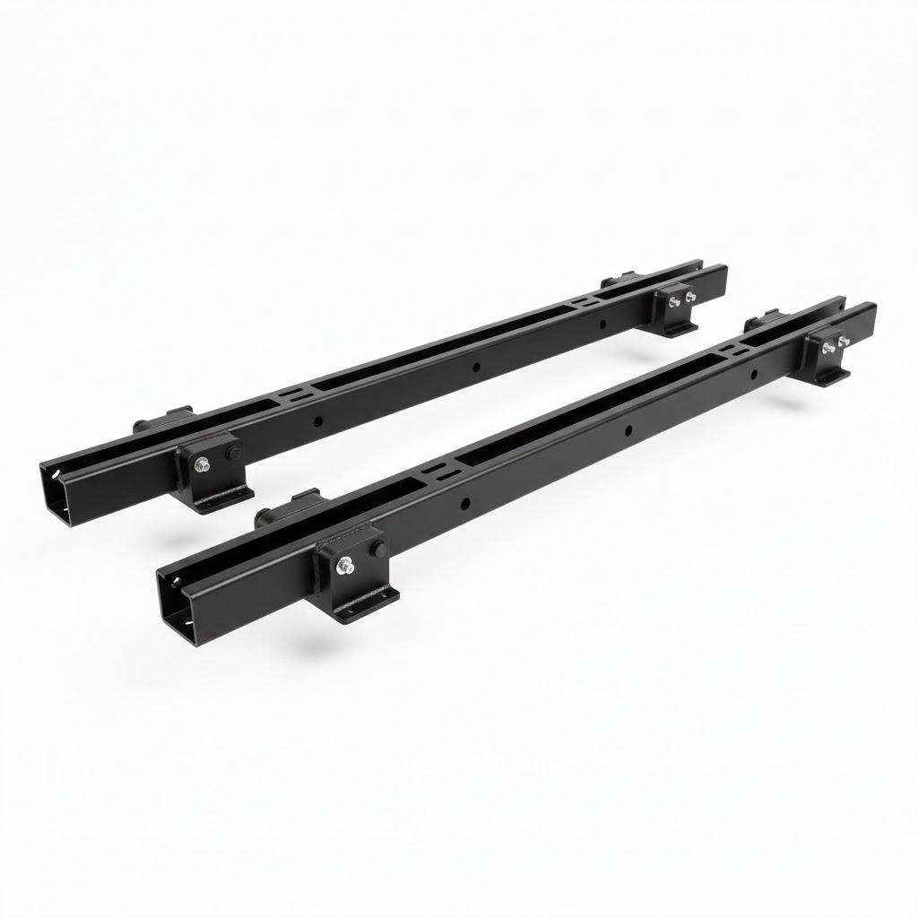 black-heavy-duty-slotted-metal-rails-mounting-brackets